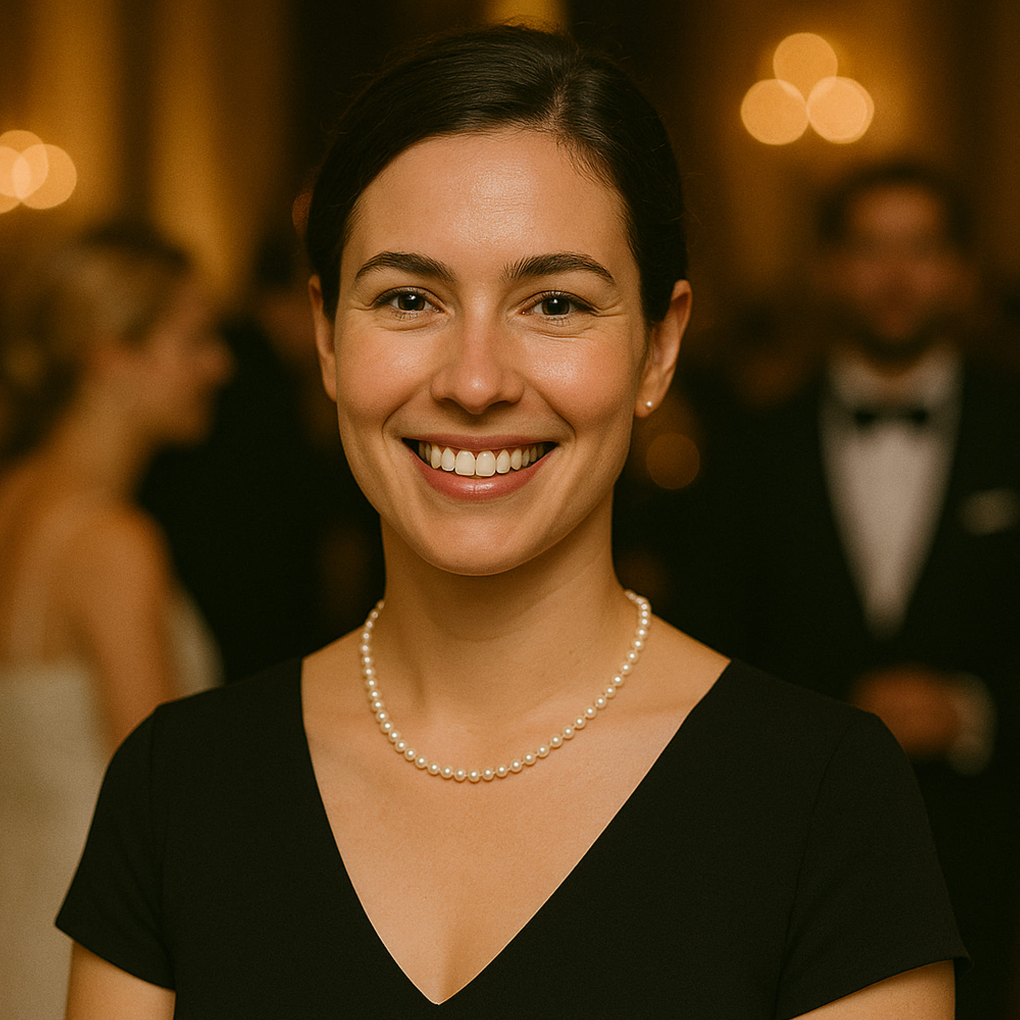 Colier cu Perle Rare Albe 4–5 mm, la Baza Gâtului, Argint 925, Context Party